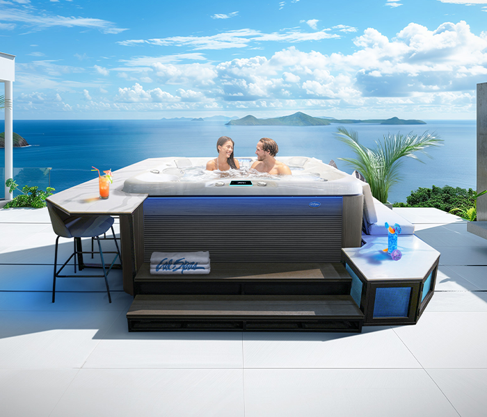 Calspas hot tub being used in a family setting - Berkeley